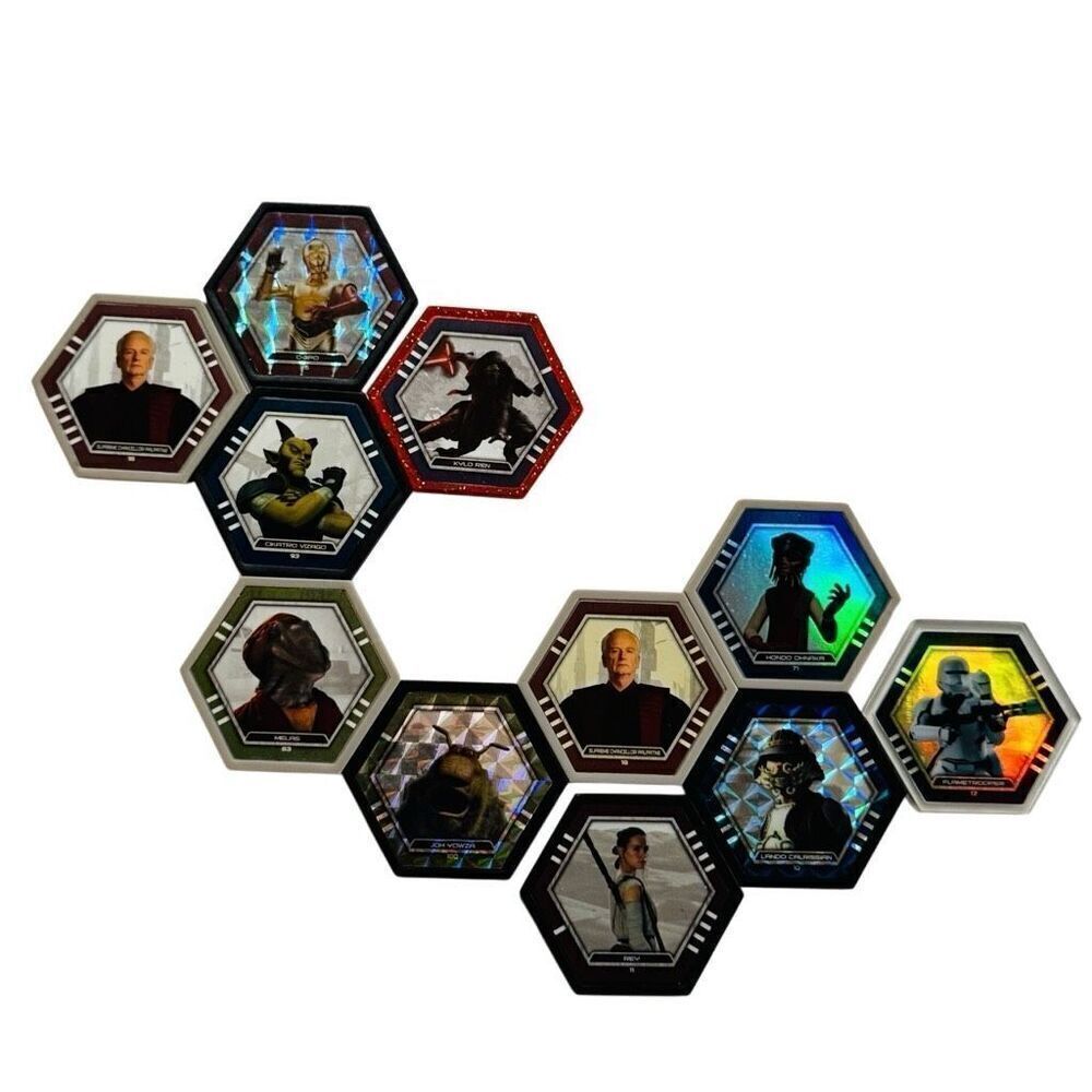 Topps Star Wars Galactic Connextion Collectible Trading Chips Discs LOT of 11